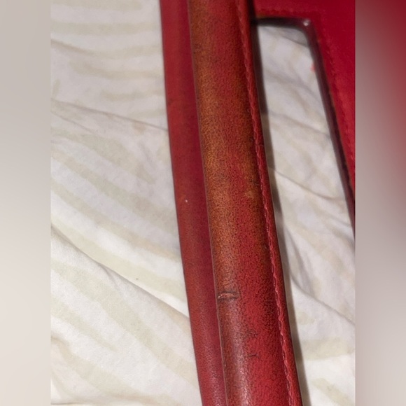 Coach Legacy Leather Basket clutch In Carnelian EUC released circa 2020/2021 - Picture 6 of 17